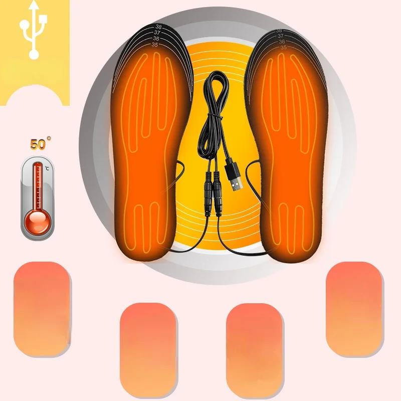 Heated Insole Rechargeable - USB перезаряжаемые стельки с подогревом, размер