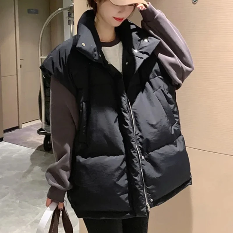 Padded Vest Gilet - Однотонные женские жилеты на молнии: теплые