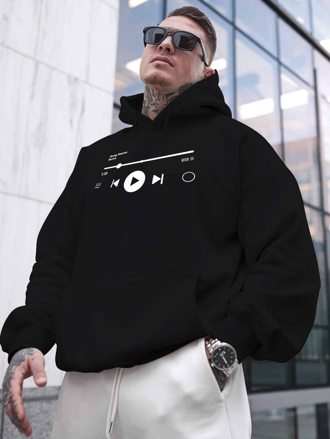 Winter Clothing Name - Мужской плюшевый свитер Song Name Just