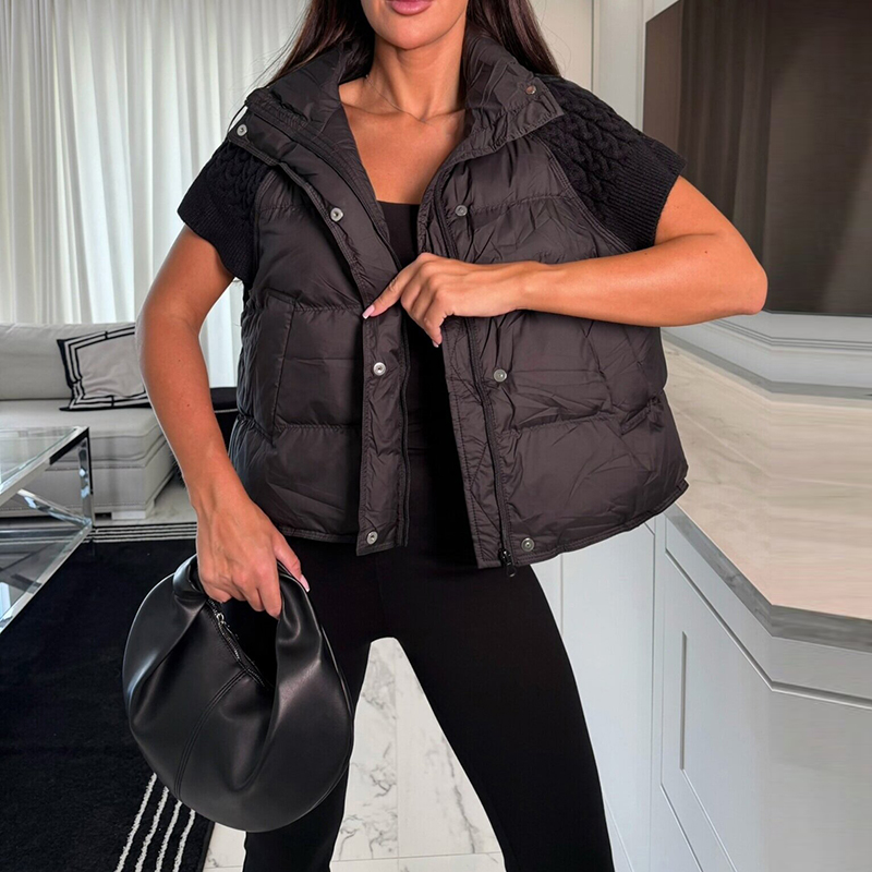Женский стильный укороченный п – обзор и цена Padded Vest Gilet