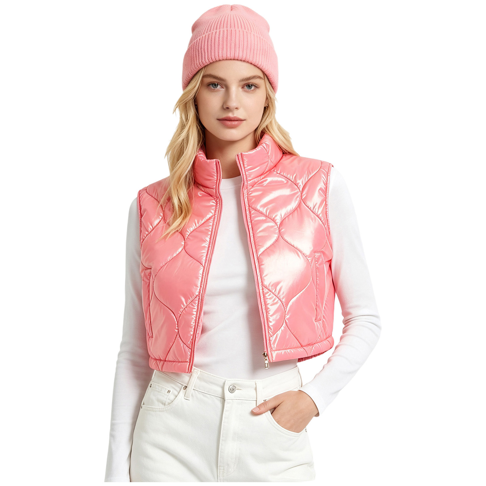 Женский короткий жилет без рук – обзор и цена Padded Vest Gilet