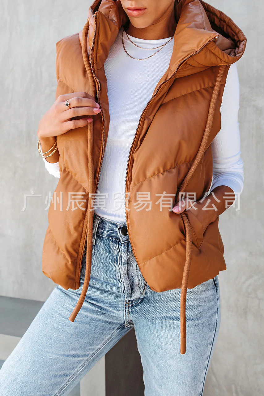 Женский однотонный утепленный  – обзор и цена Padded Vest Gilet