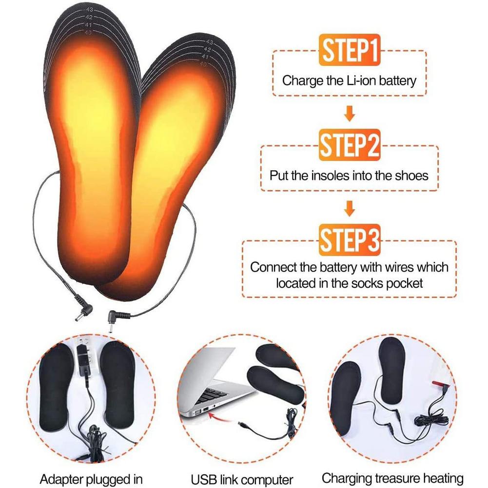 USB перезаряжаемые стельки с п – обзор и цена Heated Insole Rechargeable